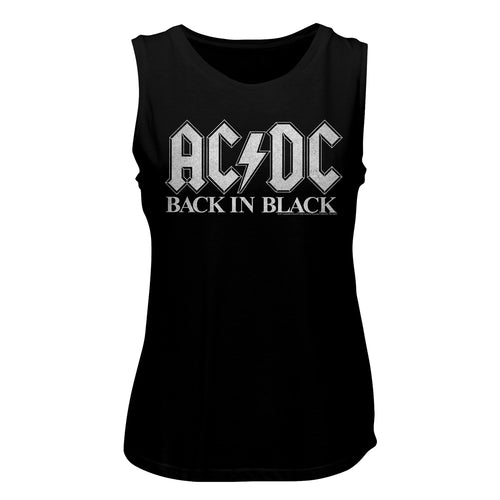 AC/DC Back In Black 2 Ladies Muscle Tank