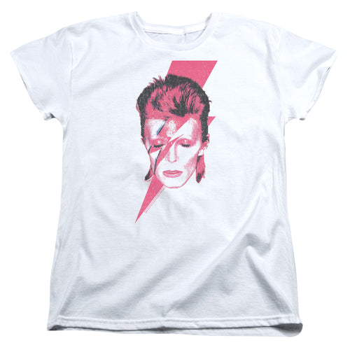 David Bowie Aladdin Sane Women's 18/1 100% Cotton Short-Sleeve T-Shirt