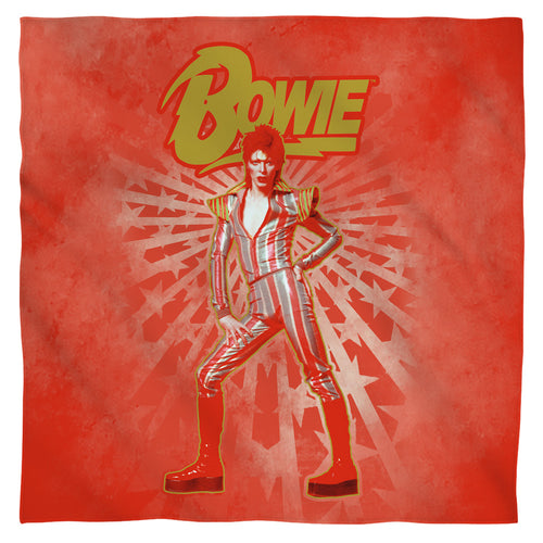 David Bowie Stars 100% Polyester Bandana - 21 x 21 inches - 1-Sided