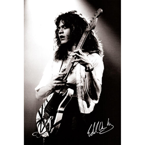 Eddie Van Halen B&W Poster - 24 In x 36 In Posters & Prints