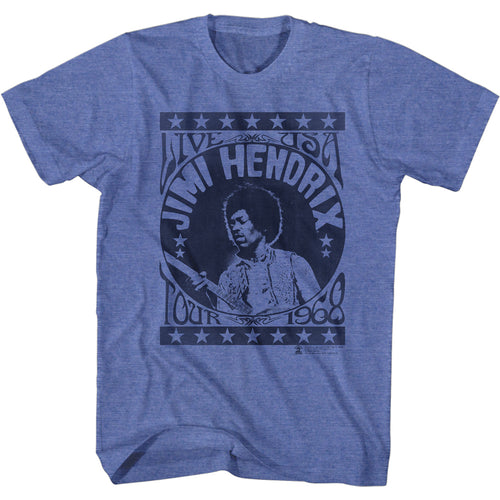 Jimi Hendrix Special Order Live USA Tour 68 Adult Short-Sleeve T-Shirt