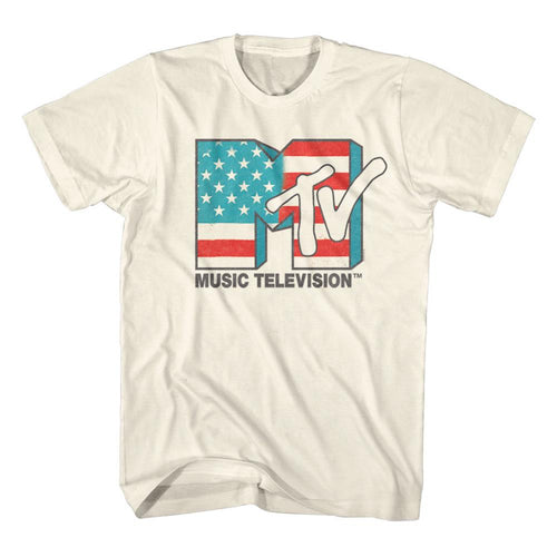 MTV Special Order American Flag Adult Short-Sleeve T-Shirt