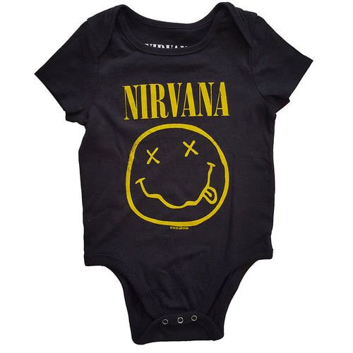 Nirvana Yellow Smiley Kids Baby Grow
