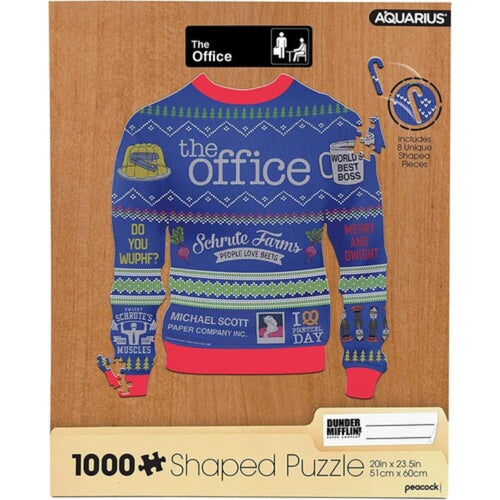 Puzzles - The Office Ugly Christmas Sweater Shaped 1K Pc Puzzle