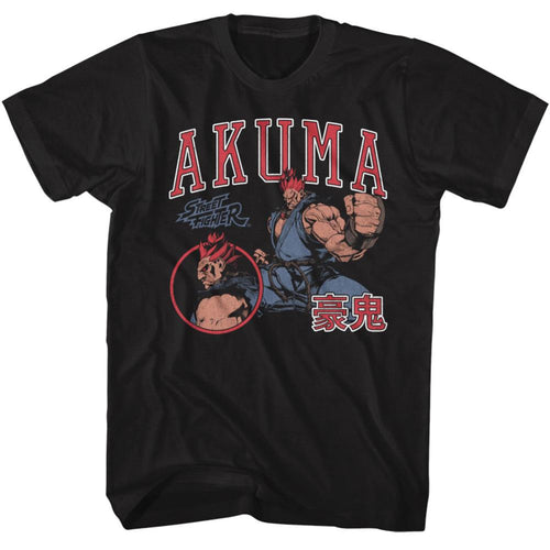 Street Fighter Akuma Varsity Adult Short-Sleeve T-Shirt