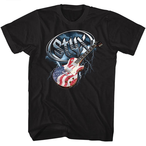 Styx Flag Guitar Adult Short-Sleeve T-Shirt