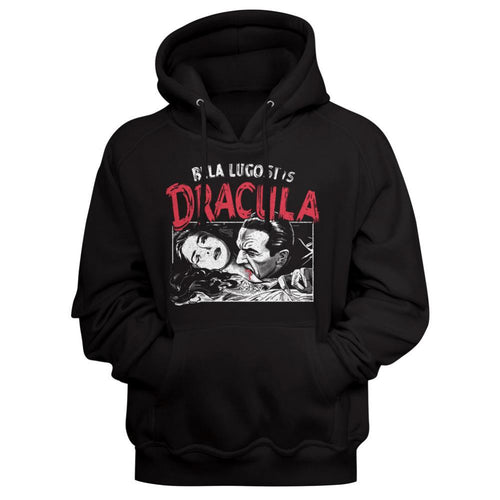 Bela Lugosi Dracula Feeding Adult Long-Sleeve Hooded Sweatshirt