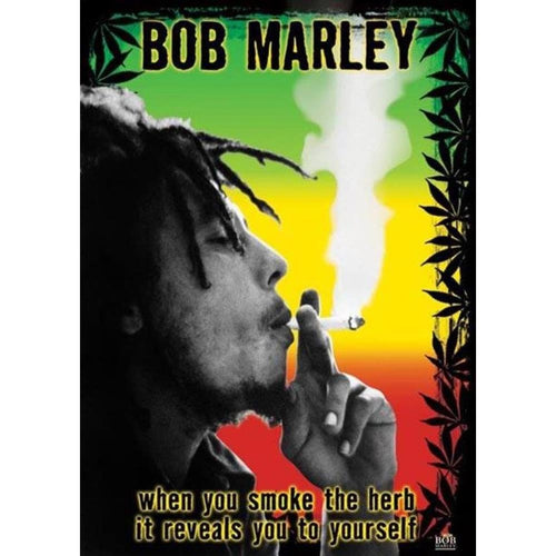 Bob Marley When You Smoke The Herb It Reveals You To Yourself Poster 24 In x 36 In Posters & Prints