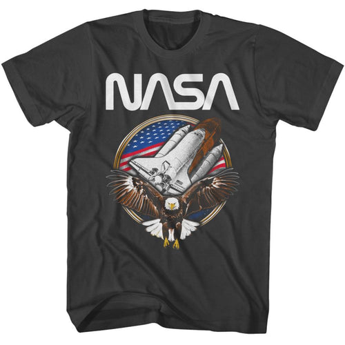 NASA Eagle And Shuttle Adult Short-Sleeve T-Shirt