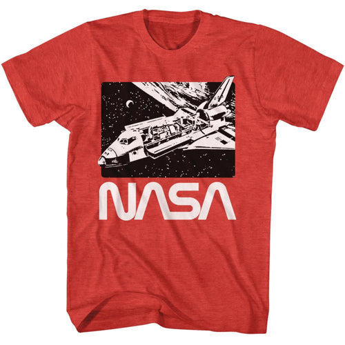 NASA Shuttle In Orbit Adult Short-Sleeve T-Shirt