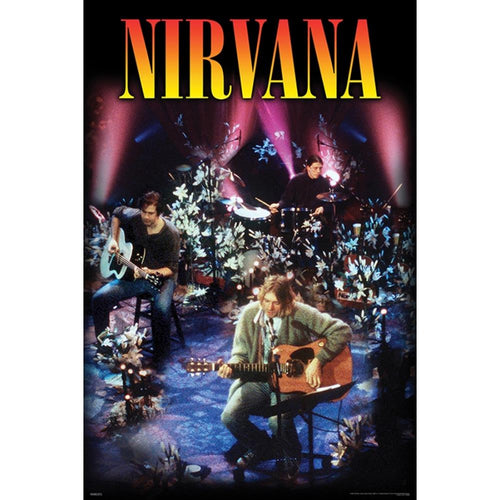 Nirvana Unplugged Poster 24 In x 36 In Posters & Prints