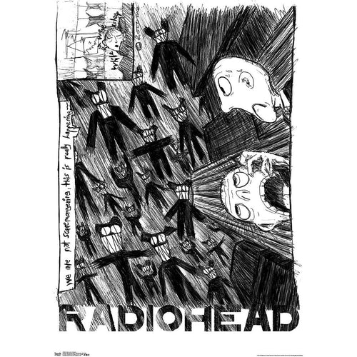 Radiohead Scribble Poster 24 In x 36 In Posters & Prints
