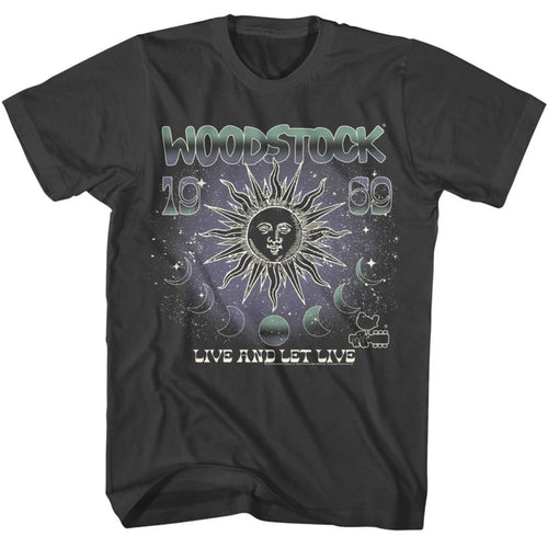 Woodstock Sun And Moon Phases Adult Short-Sleeve T-Shirt