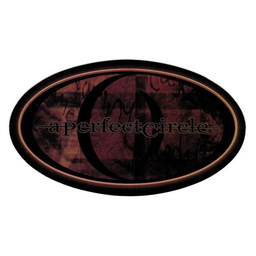 A Perfect Circle Brown Logo Oval Sticker