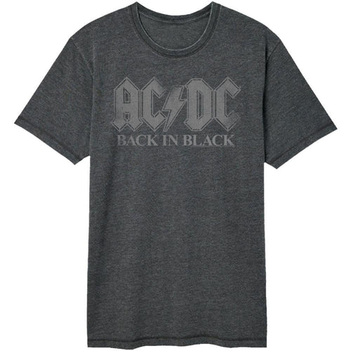 AC/DC Back in Black Logo Adult Short-Sleeve Vintage Wash T-Shirt
