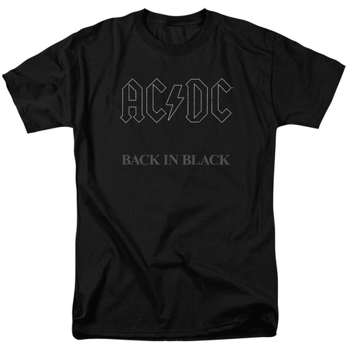 AC/DC Back In Black Men's 18/1 100% Cotton Short-Sleeve T-Shirt