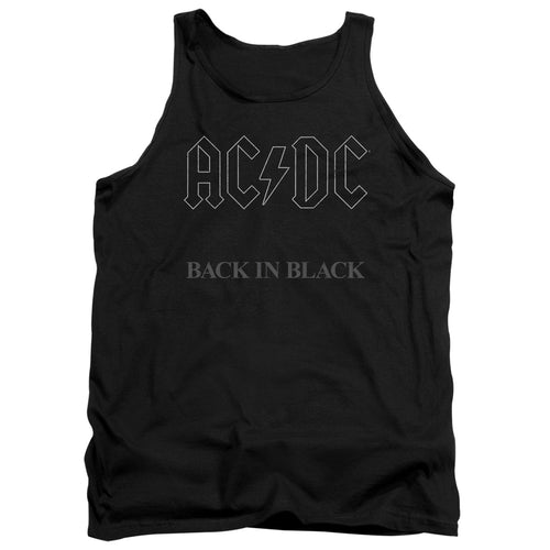 AC/DC Back In Black Men's 18/1 100% Cotton Tank Top