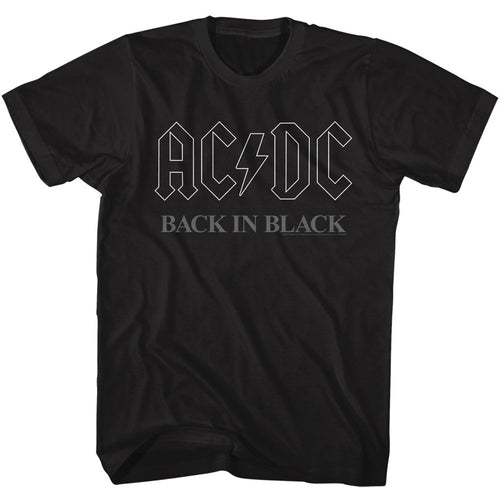 AC/DC Backinblack3 Adult S/S T-Shirts