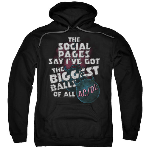 AC/DC Big Balls Men's Pull-Over 75% Cotton 25% Poly Hoodie
