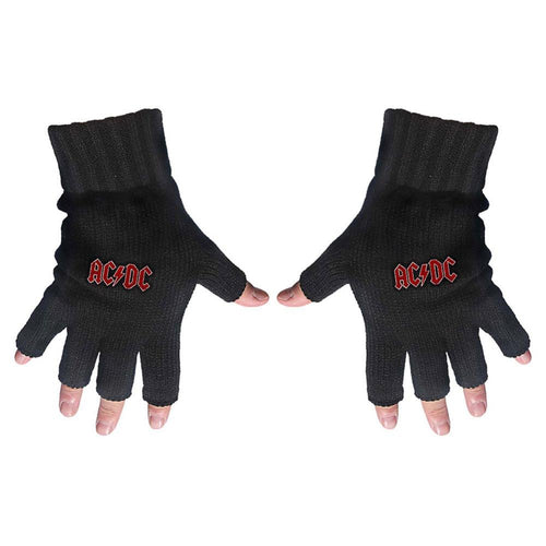 AC/DC Classic Red Logo Unisex Fingerless Gloves