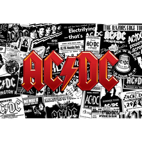 AC/DC  Collage Poster - 36In x 24In Posters & Prints