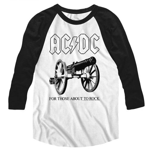 AC/DC Special Order About To Rock Adult 3/4 Sleeve Raglan