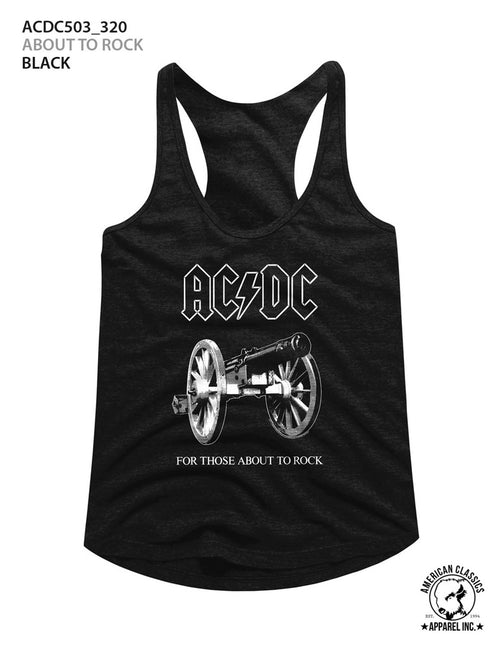 AC/DC About To Rock Ladies Slimfit Racerback