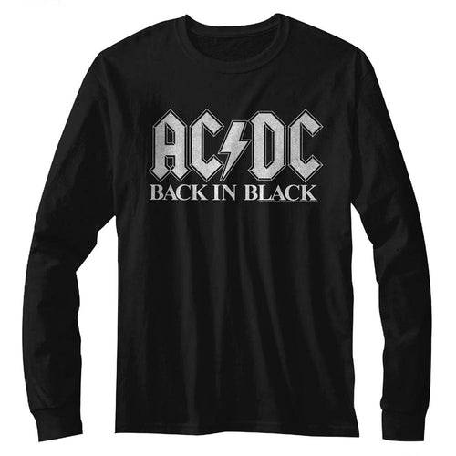 AC/DC Special Order Back In Black 2 Adult L/S T-Shirt
