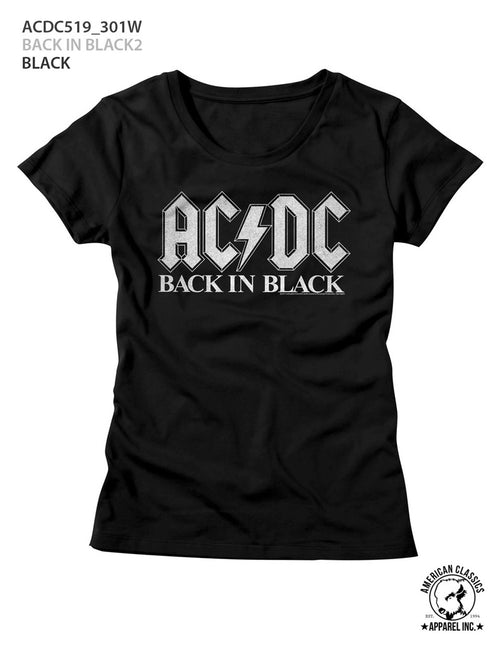 AC/DC Special Order Back In Black 2 Ladies S/S T-Shirt