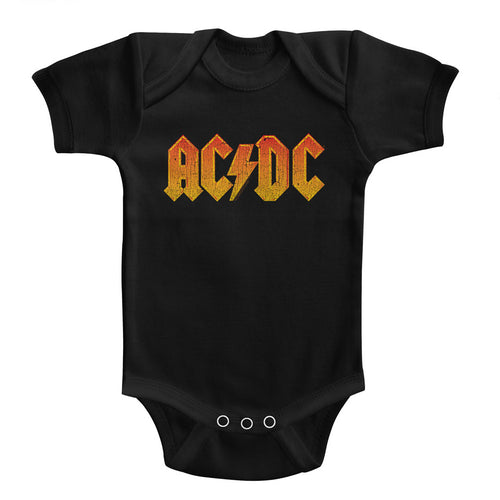 AC/DC Special Order Distress Orange Infant S/S Bodysuit