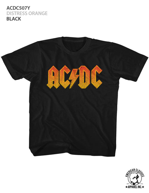 AC/DC Special Order Distress Orange Youth S/S T-Shirt