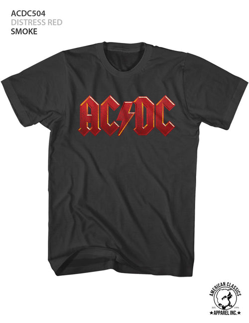 AC/DC Special Order Distress Red Adult S/S T-Shirt