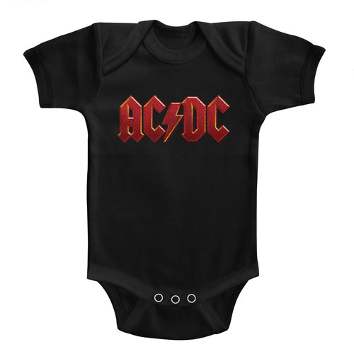 AC/DC Special Order Distress Red Infant S/S Bodysuit