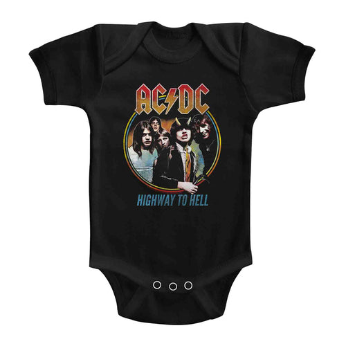 AC/DC Special Order Highway To Hell Tricolor Infant S/S Bodysuit
