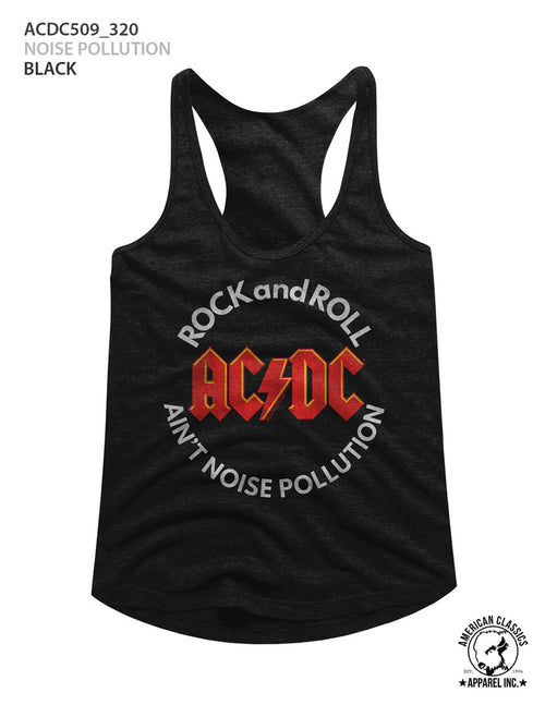 AC/DC Noise Pollution Ladies Slimfit Racerback