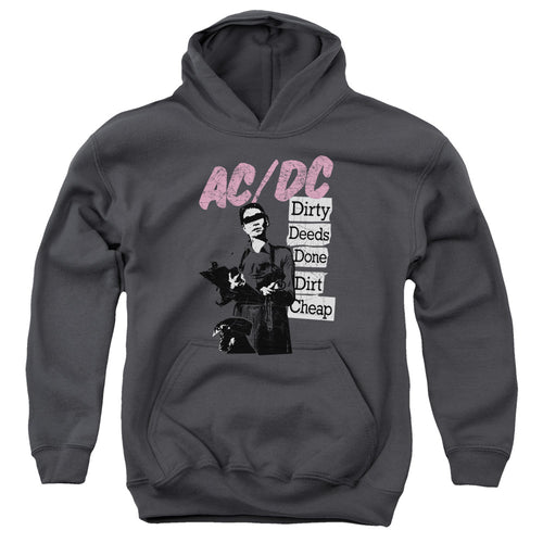 AC/DC Special Order Dirty Deeds Youth 50% Cotton 50% Poly Pull-Over Hoodie