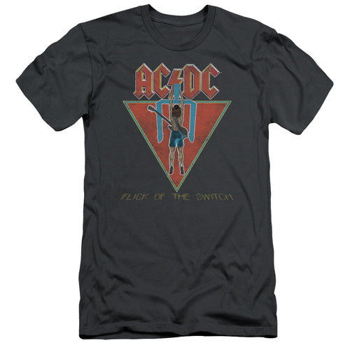 AC/DC Special Order Flick Of The Switch Men's 30/1 100% Cotton Slim Fit Short-Sleeve T-Shirt