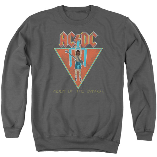 AC/DC Flick Of The Switch Men's Crewneck 50% Cotton 50% Poly Long-Sleeve Sweatshirt