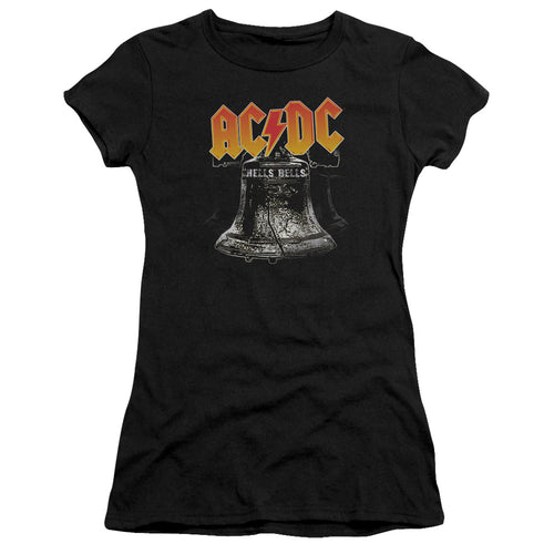 AC/DC Special Order Hell's Bells Junior's 30/1 100% Cotton Cap-Sleeve Sheer T-Shirt