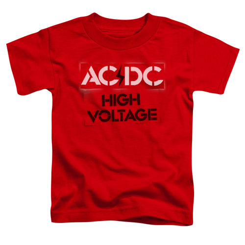 AC/DC Special Order High Voltage Stencil Toddler 18/1 100% Cotton Short-Sleeve T-Shirt