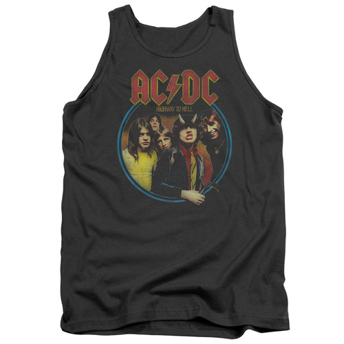 AC/DC Highway To Hell Men's 18/1 100% Cotton Tank Top