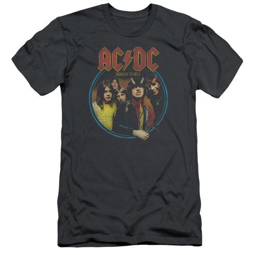 AC/DC Special Order Highway To Hell Men's 30/1 100% Cotton Slim Fit Short-Sleeve T-Shirt
