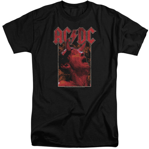 AC/DC Horns Men's 18/1 Tall 100% Cotton Short-Sleeve T-Shirt