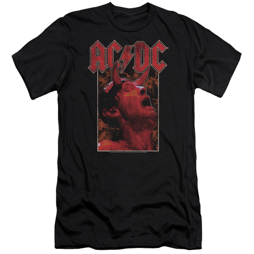 AC/DC Special Order Horns Men's 30/1 100% Cotton Slim Fit Short-Sleeve T-Shirt