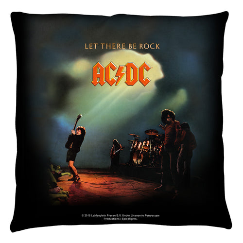 AC/DC Let There Be Rock Cover Throw Pillow