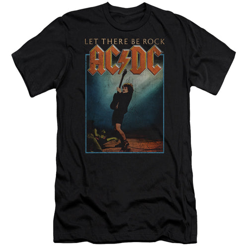 AC/DC Special Order Let There Be Rock Men's 30/1 100% Cotton Slim Fit Short-Sleeve T-Shirt