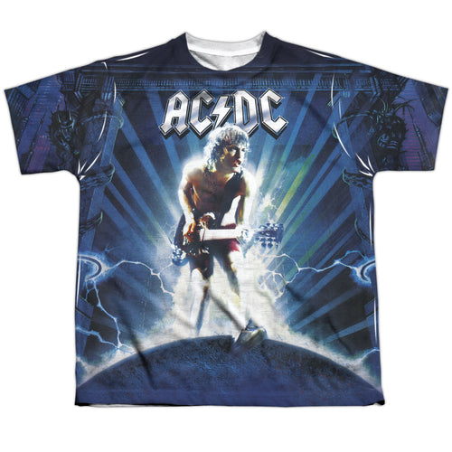 AC/DC Special Order Lightning Youth Regular Fit 100% Polyester Short-Sleeve T-Shirt