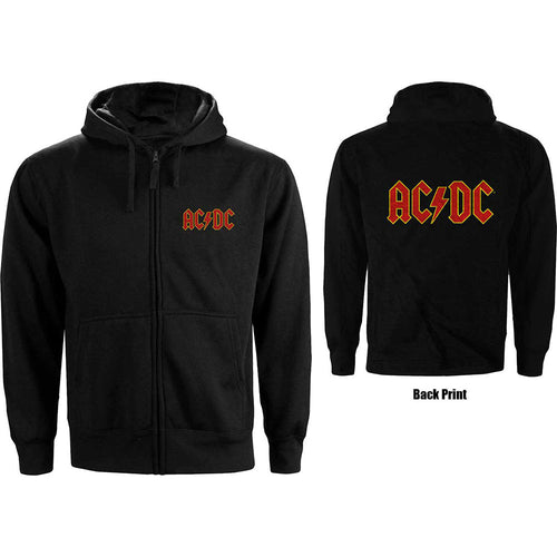 AC/DC Logo Ladies Zipped Hoodie