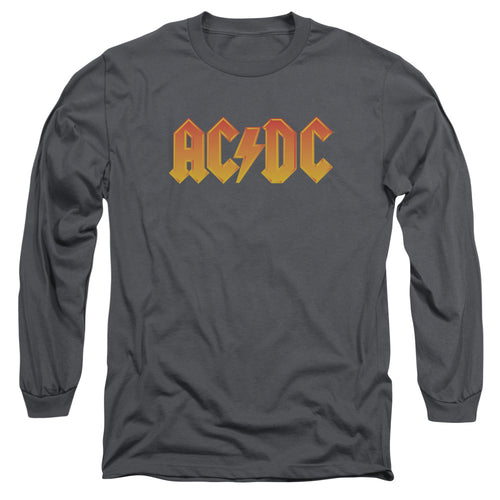 AC/DC Logo Men's 18/1 Long Sleeve 100% Cotton T-Shirt
