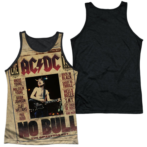 AC/DC Special Order No Bull Men's Black Back 100% Polyester Regular Fit Tank Top
